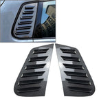 Rear Window Louver Vent Cover Trim for VW Polo 2001-2009 Carbon Fiber Black