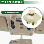 2X Sun Visor Holder Clip for Audi A6 Quattro (1998–2005) No. 4B0857562 Beige