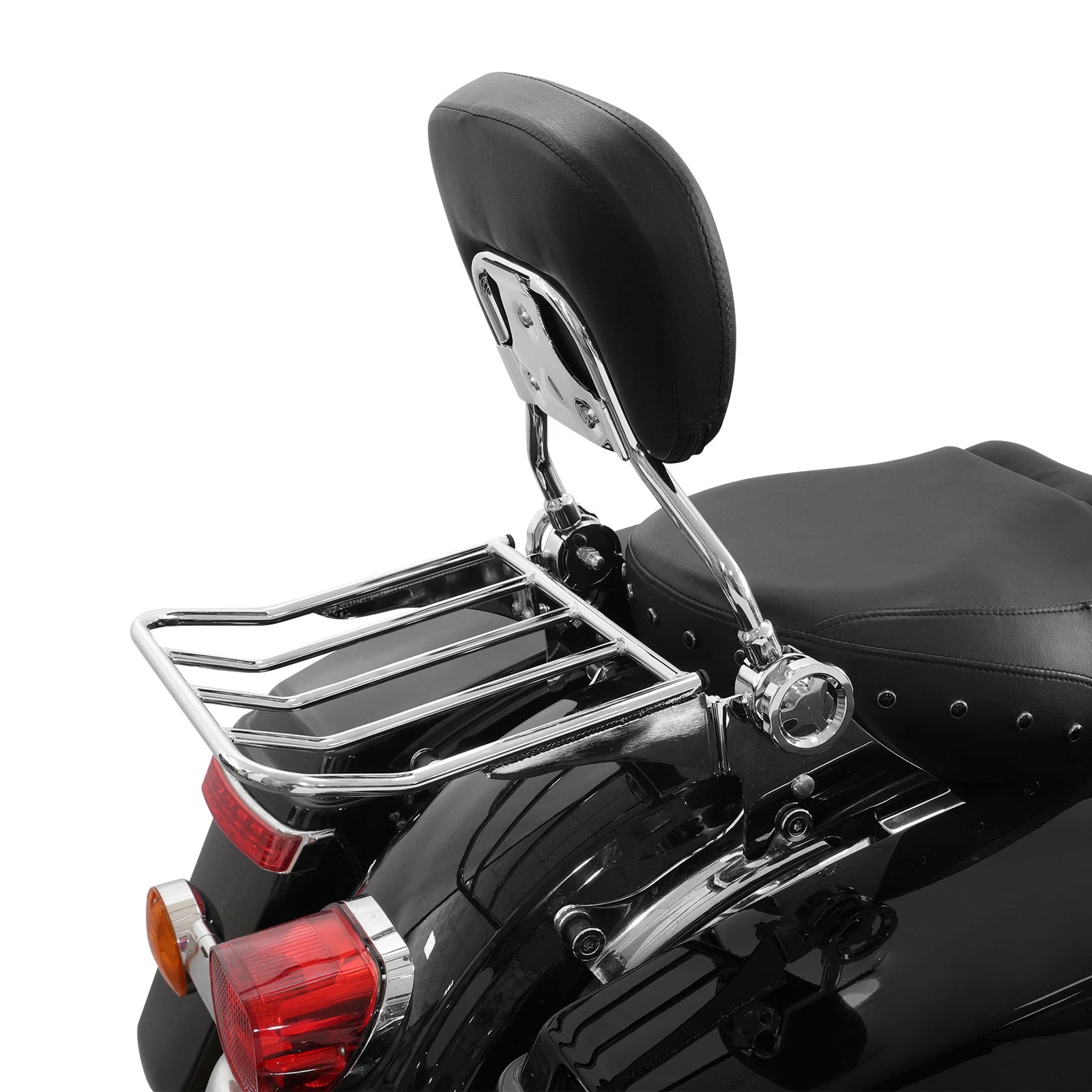 Adjustable Backrest Sissy Bar & Luggage Rack for Harley Touring Glide (2009–2025)