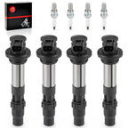 Set of 4 Ignition Coils & Iridium Spark Plugs for Suzuki GSX-R600 (2008–2023)