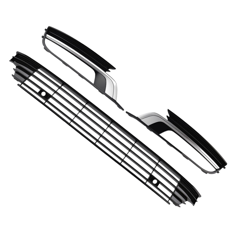 Front Bumper Grille for VW CC (2013-2017) Black Chrome