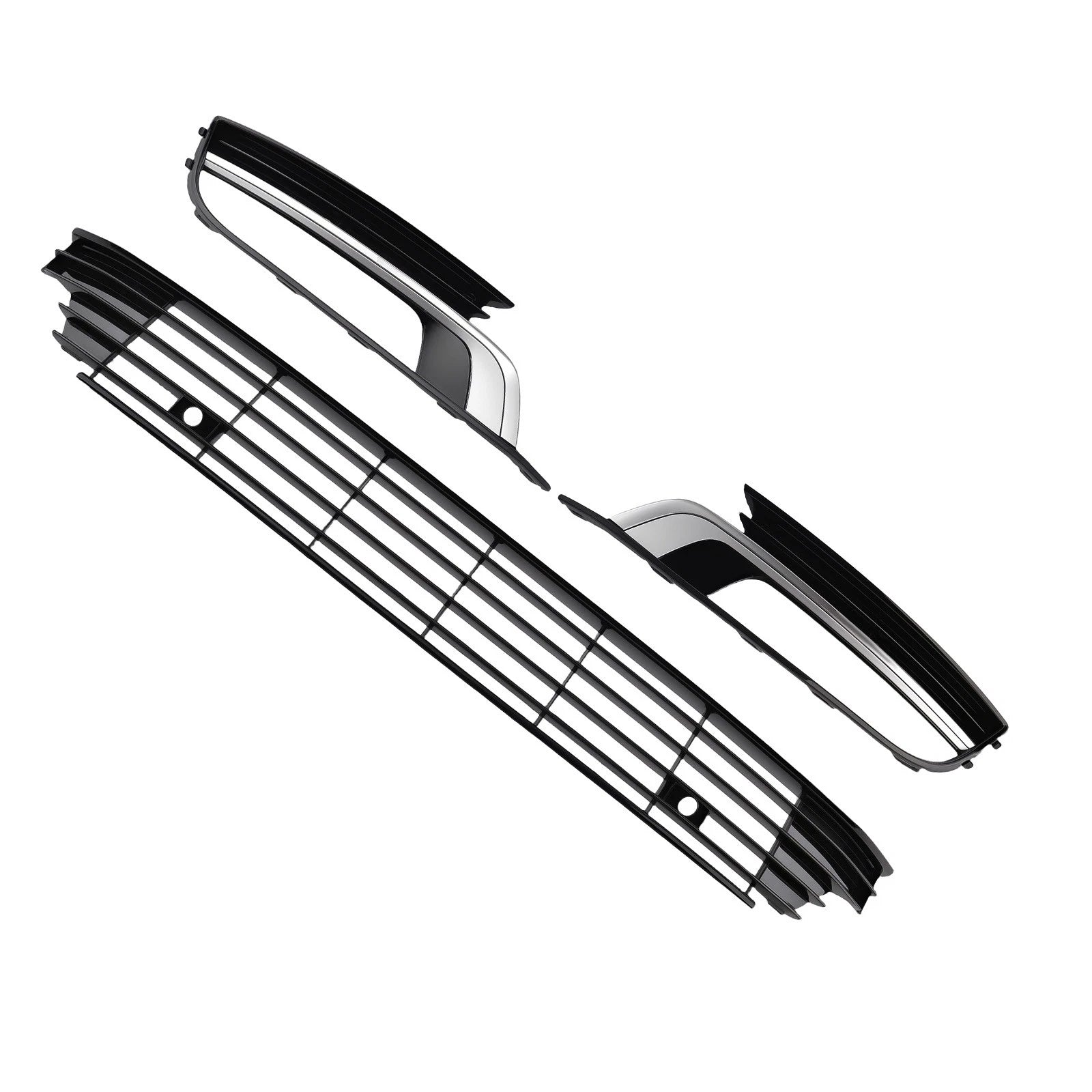 Front Bumper Grille for VW CC (2013-2017) Black Chrome