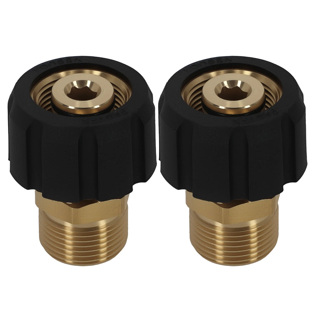 M22 15mm Female to 14mm Male Brass Pressure Washer Adapter 5000 PSI