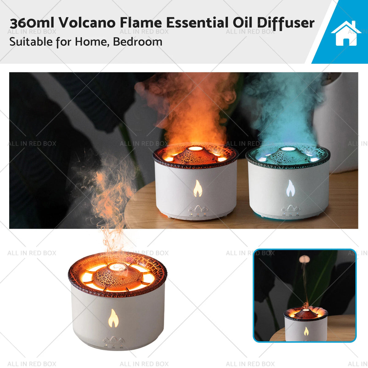 360ml Essential Oil Diffuser Humidifier for Home Bedroom