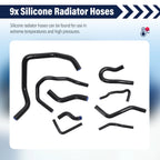 9Pcs Silicone Radiator Coolant Hose Kit for Honda Civic D15 D16 (1992–2000)