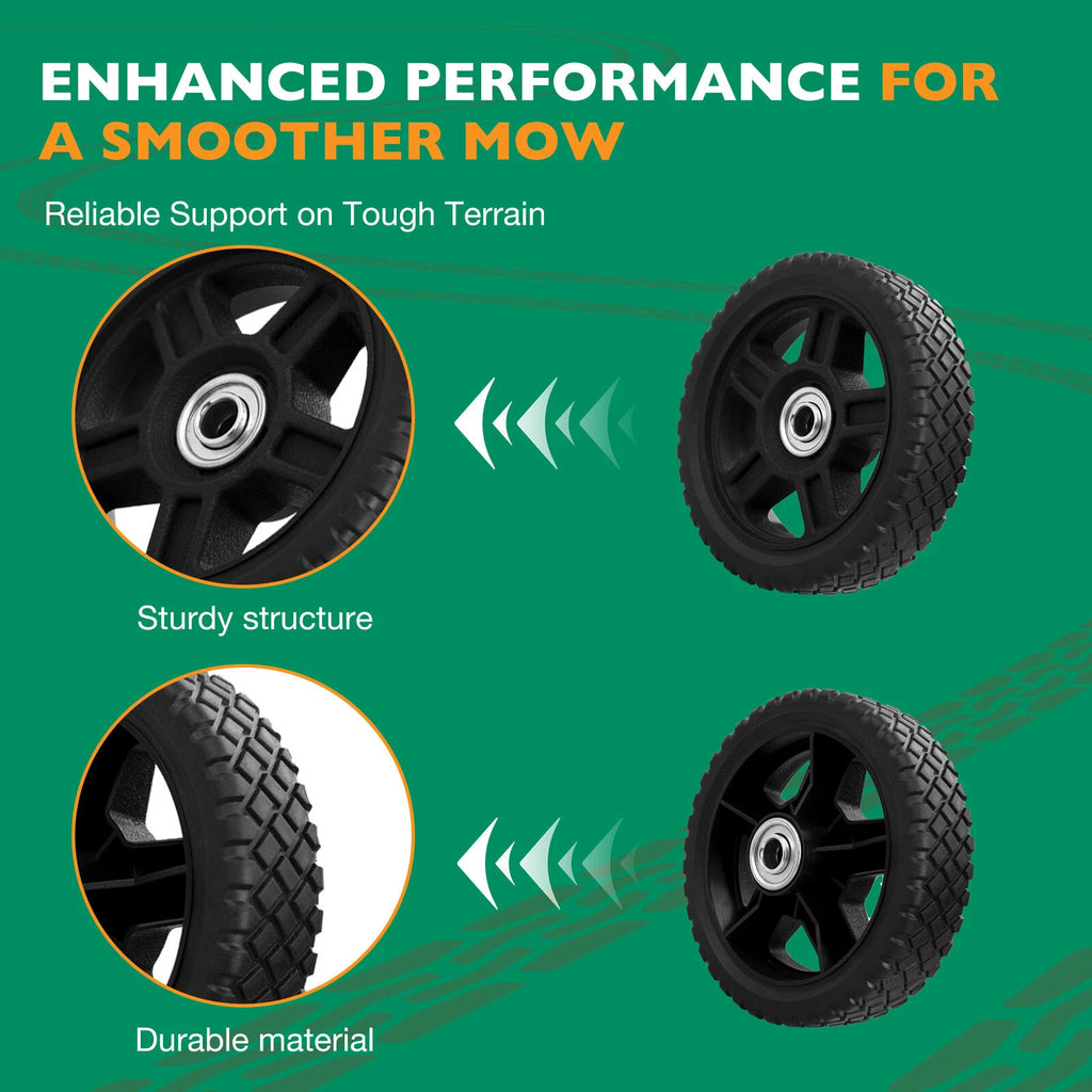 2X 6" Plastic Wheels for Craftsman Mower (Fits )