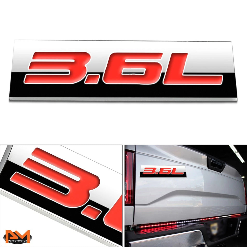 3X Polished Metal 3D Red Emblem Decal for Cadillac/Saturn/Buick/Pontiac