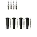 Denso 4 Iridium TT Spark Plugs & NGK Ignition Coil Boots for Ford Focus (2000–2007)