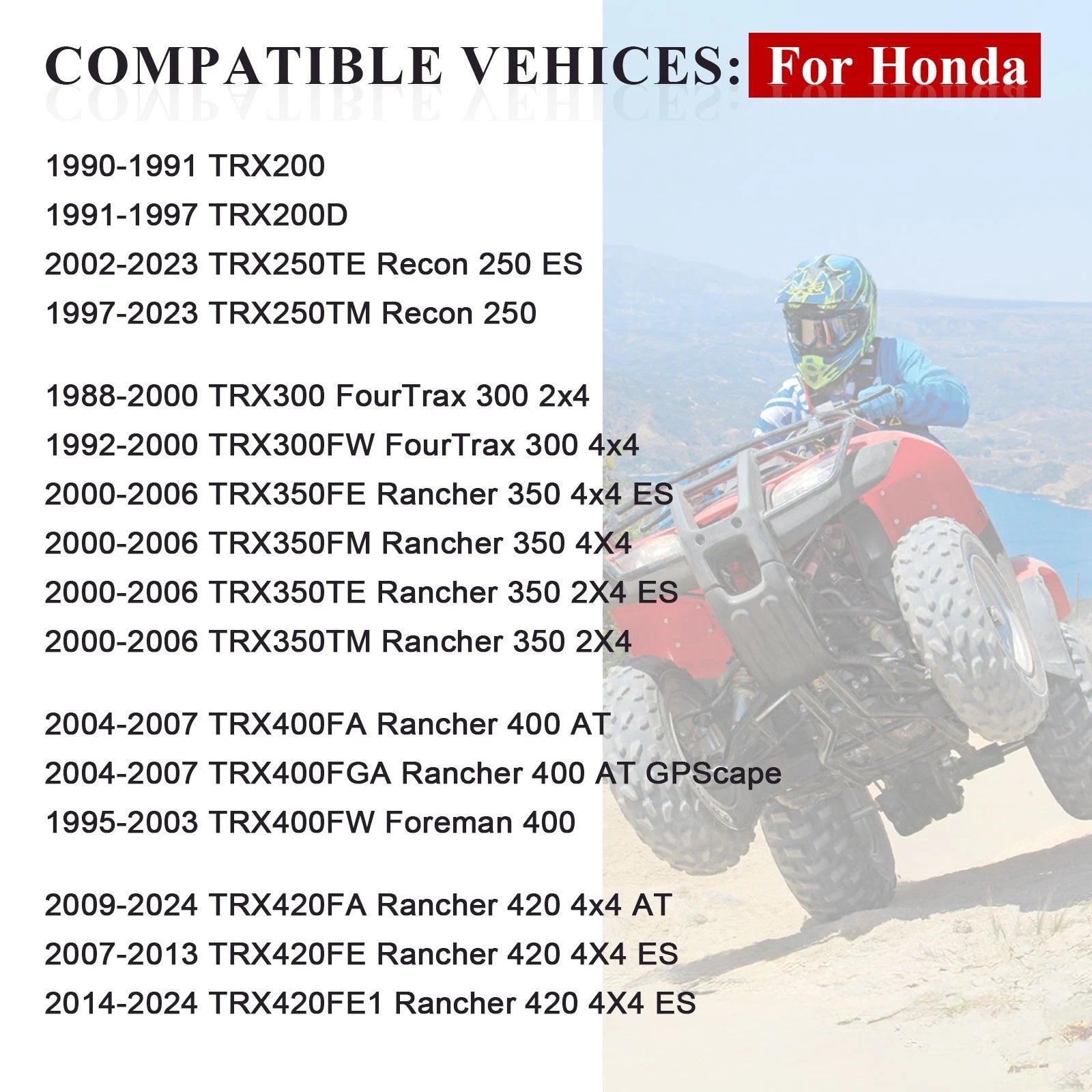 Front Rear Wheel Center Cap for Honda Foreman 450 TRX450FE/FM/ES/S (1998–2004)