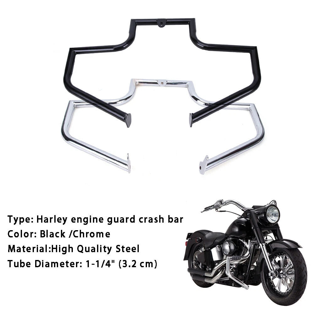 Engine Guard Crash Bar for Harley Fatboy Softail FLS FXST (2000–2017)