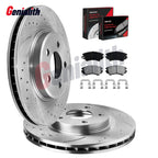 Front Disc Rotors + Ceramic Brake Pads for Chevy Camaro (2010–2015)