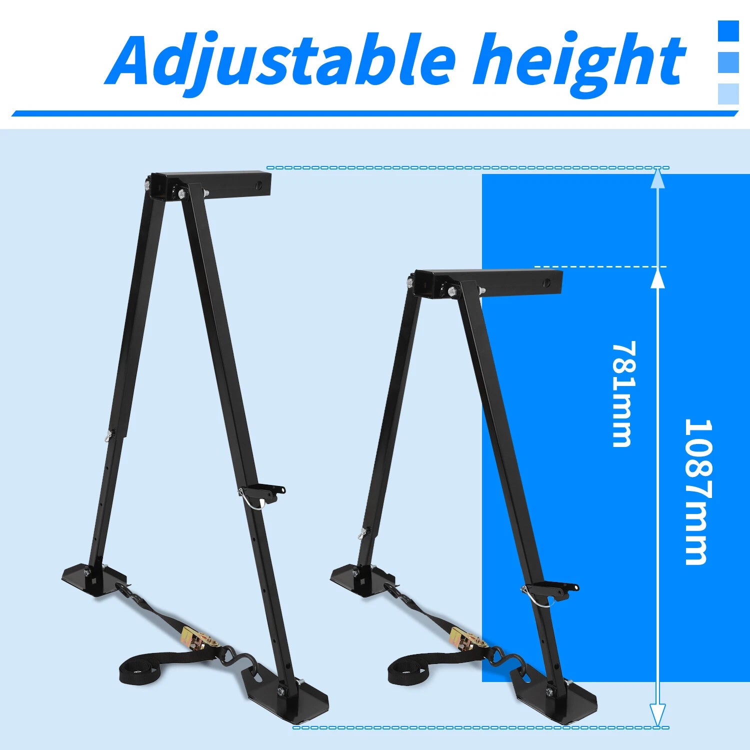 Hitch Mount Stabilizer for RV with 2" Receivers (Motorhomes, Travel Trailers)