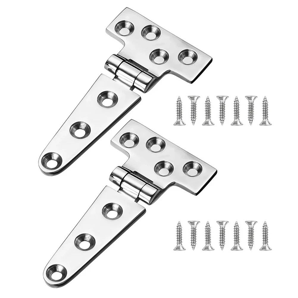 2X T Hinges for Boat Hatch (150x75mm, 316 Stainless Steel)