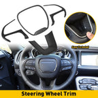 Carbon Fiber Steering Trim Cover for Dodge Challenger (2015–2023)