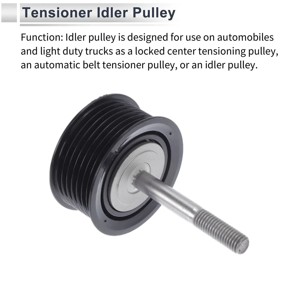 Drive Belt Idler Pulley for Porsche Cayenne (2008-2015) Black 1 x Piece