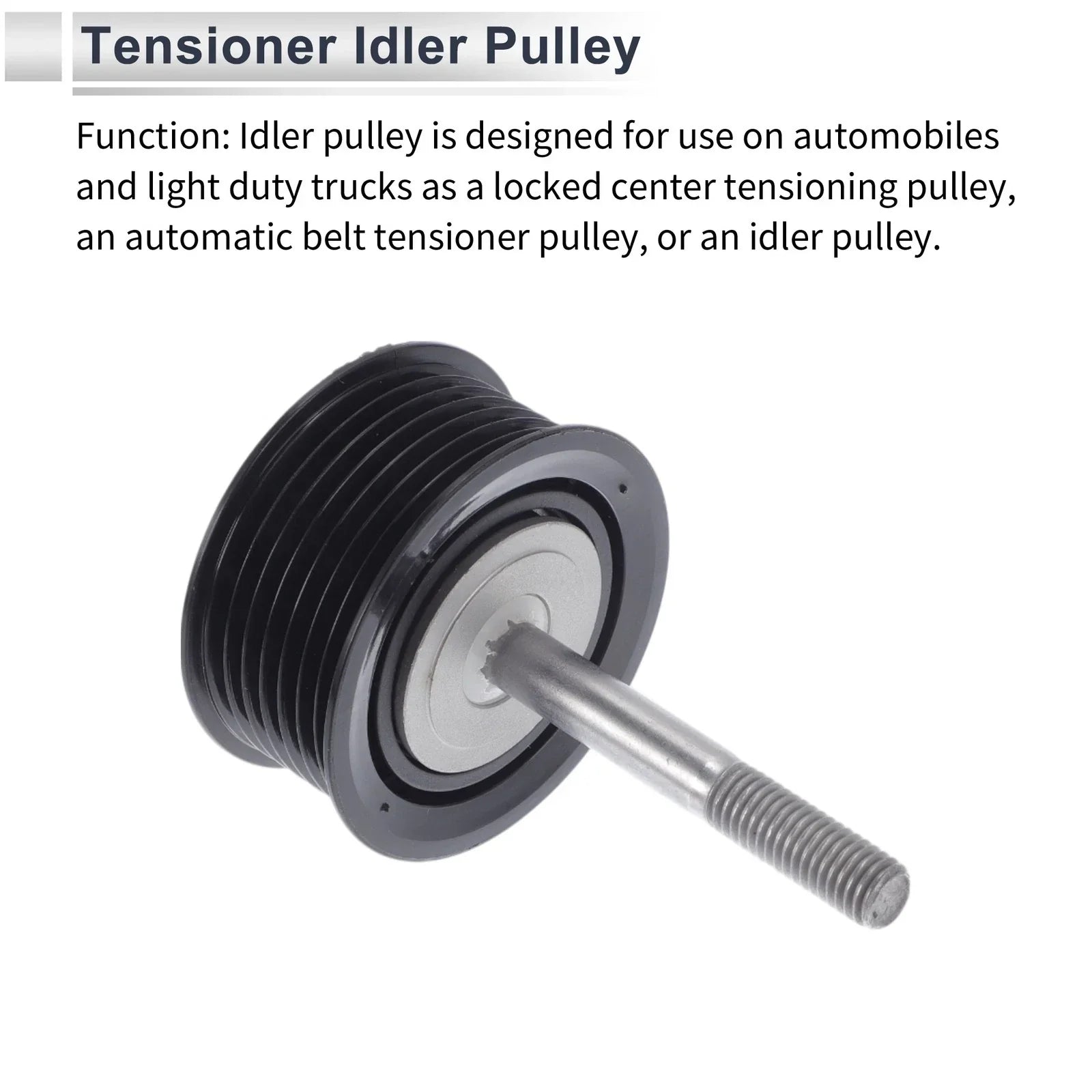 Drive Belt Idler Pulley for Porsche Cayenne (2008-2015) Black 1 x Piece