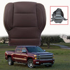 Driver Bottom Leather Cover for Chevy Silverado High Country (2014–2019) Brown