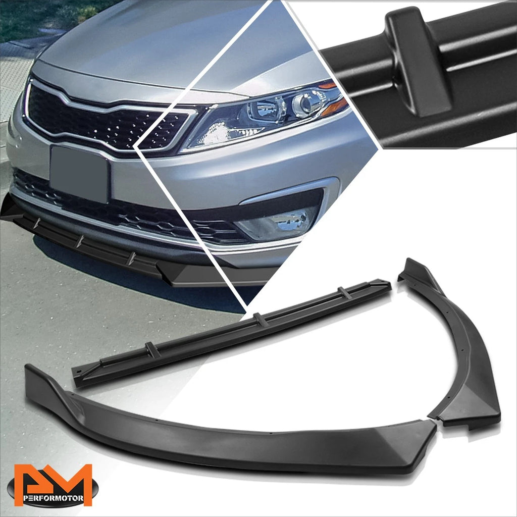 STP-Style Matte Black Front Bumper Body Kit Lower Spoiler Lip for Optima (2011–2013)