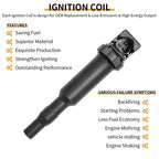 6x Ignition Coil 0221504470 + 6x Spark Plug 12122158253 for BMW 128i 328i X3 (2008–2013)