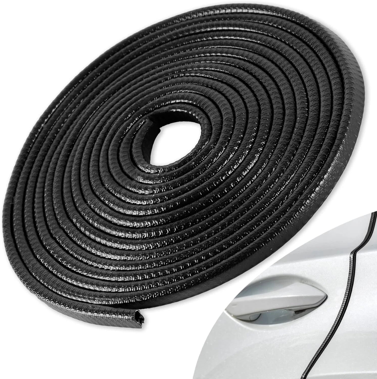33ft U-Shape Rubber Door Edge Guard Trim for Universal Vehicles