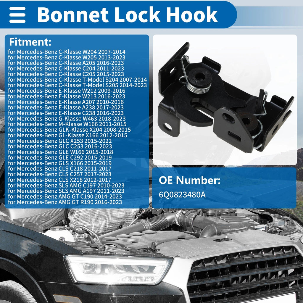 Hood Latch Assembly for Mercedes-Benz C-Klasse W204 (2007–2014) No.A2048800260
