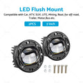 2X 3 Inch Flush Mount LED Work Light for 4WD 8D