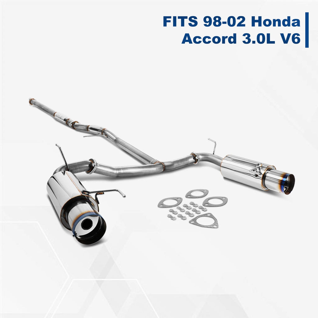 Catback Exhaust for Honda Accord 3.0L (1998–2002) Dual 4.5" Burnt Tip