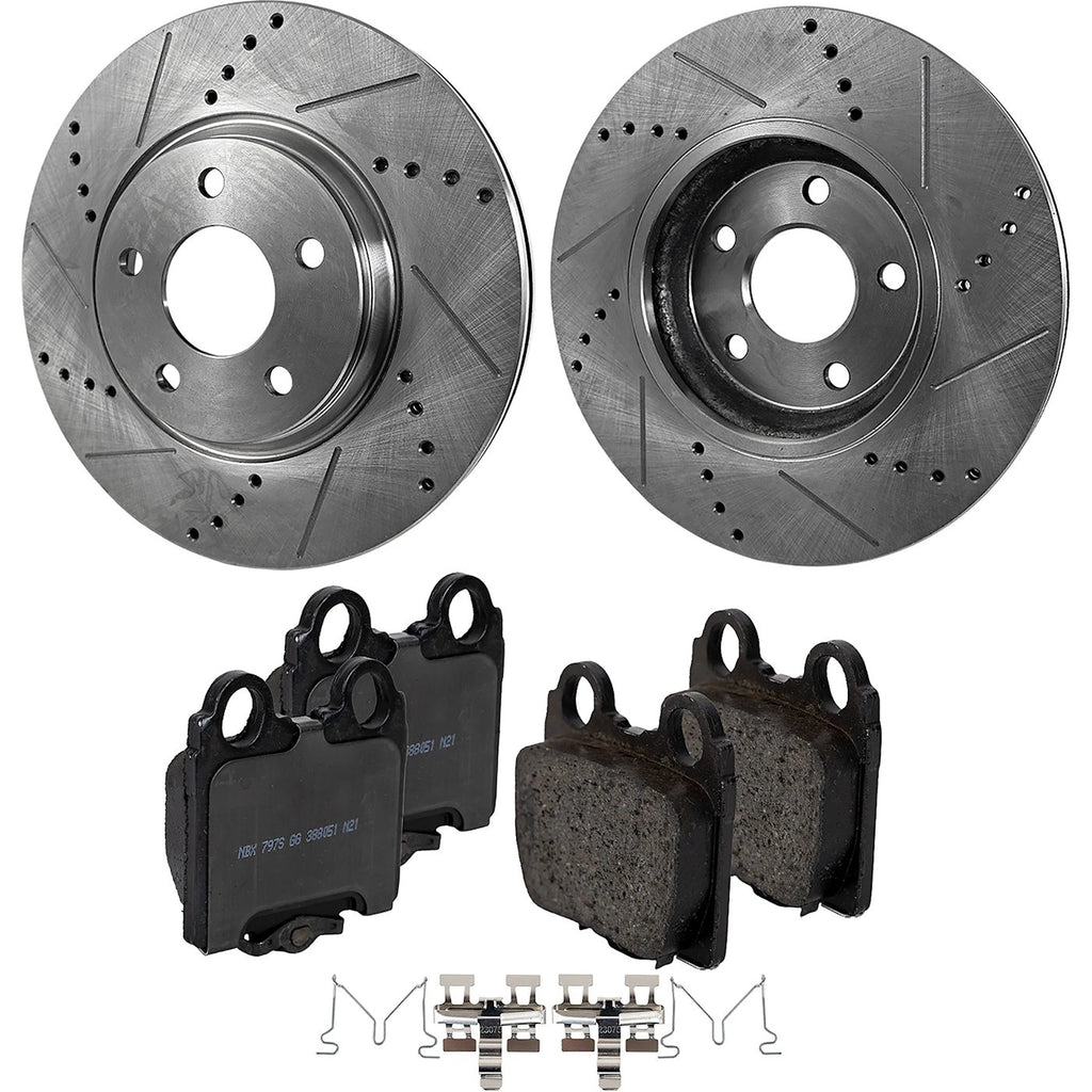 Rear Brake Disc Rotors and Pads Kit for Lexus SC430 IS300 GS430 GS300 GS400