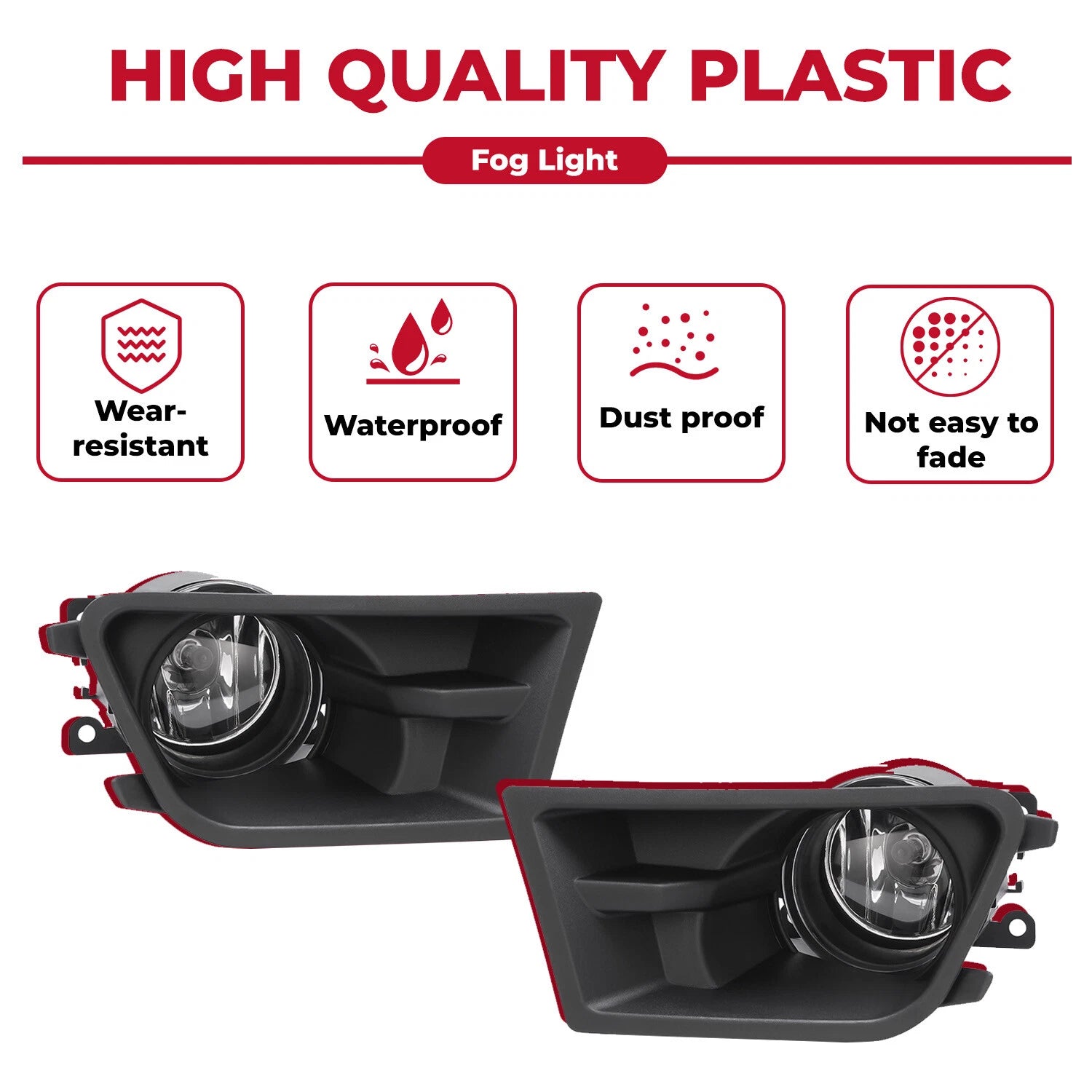 Bumper Fog Lights & Bezel with Bulbs for Ford Mustang (2010–2012)
