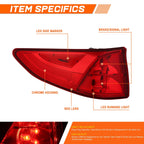 Chrome Outer LED Tail Light Brake Lamp for Honda Odyssey (2018–2023)
