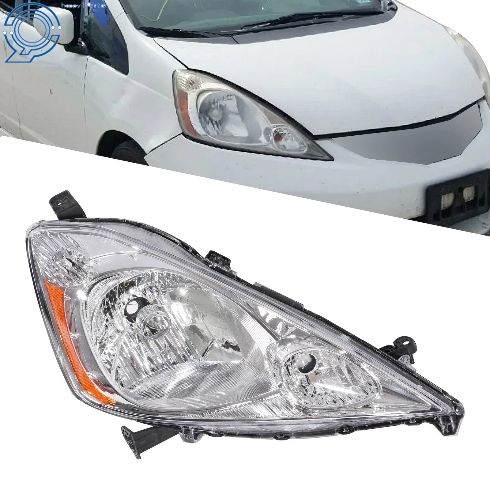 Chrome Halogen Headlight for Honda Fit Sport (2009–2011)