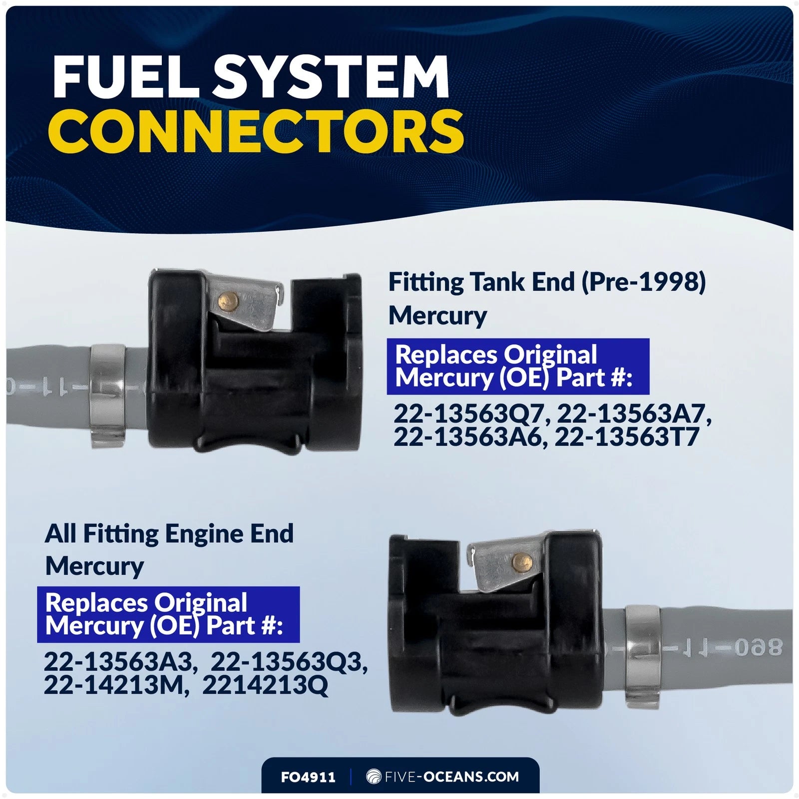 Fuel Line Kit 3/8-Inch x 6-Foot for Mercury Marine (EPA/CARB Approved)