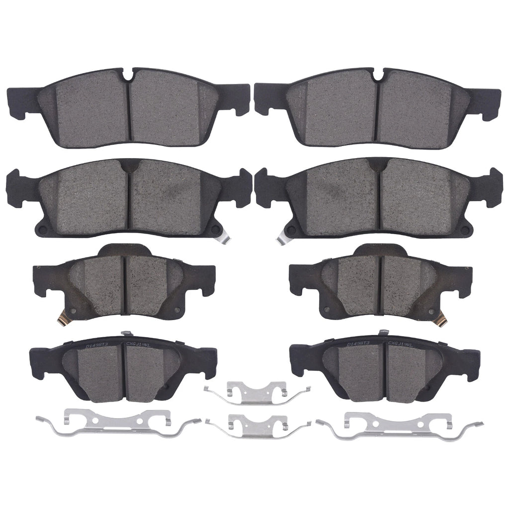 Set of 4 Ceramic Brake Pads for Dodge Durango Jeep Grand Cherokee (2011–2016)