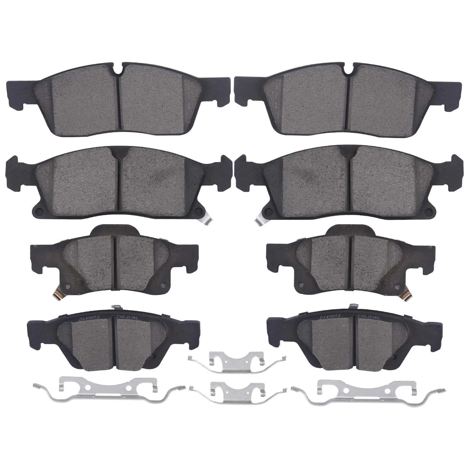 Set of 4 Ceramic Brake Pads for Dodge Durango Jeep Grand Cherokee (2011–2016)