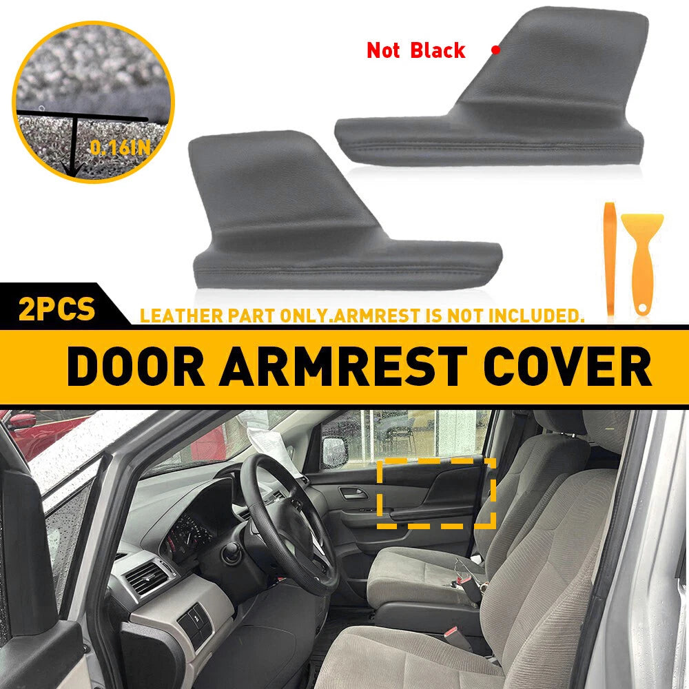 2X Leather Door Panels Armrest Cover for Honda Odyssey (2011–2017)
