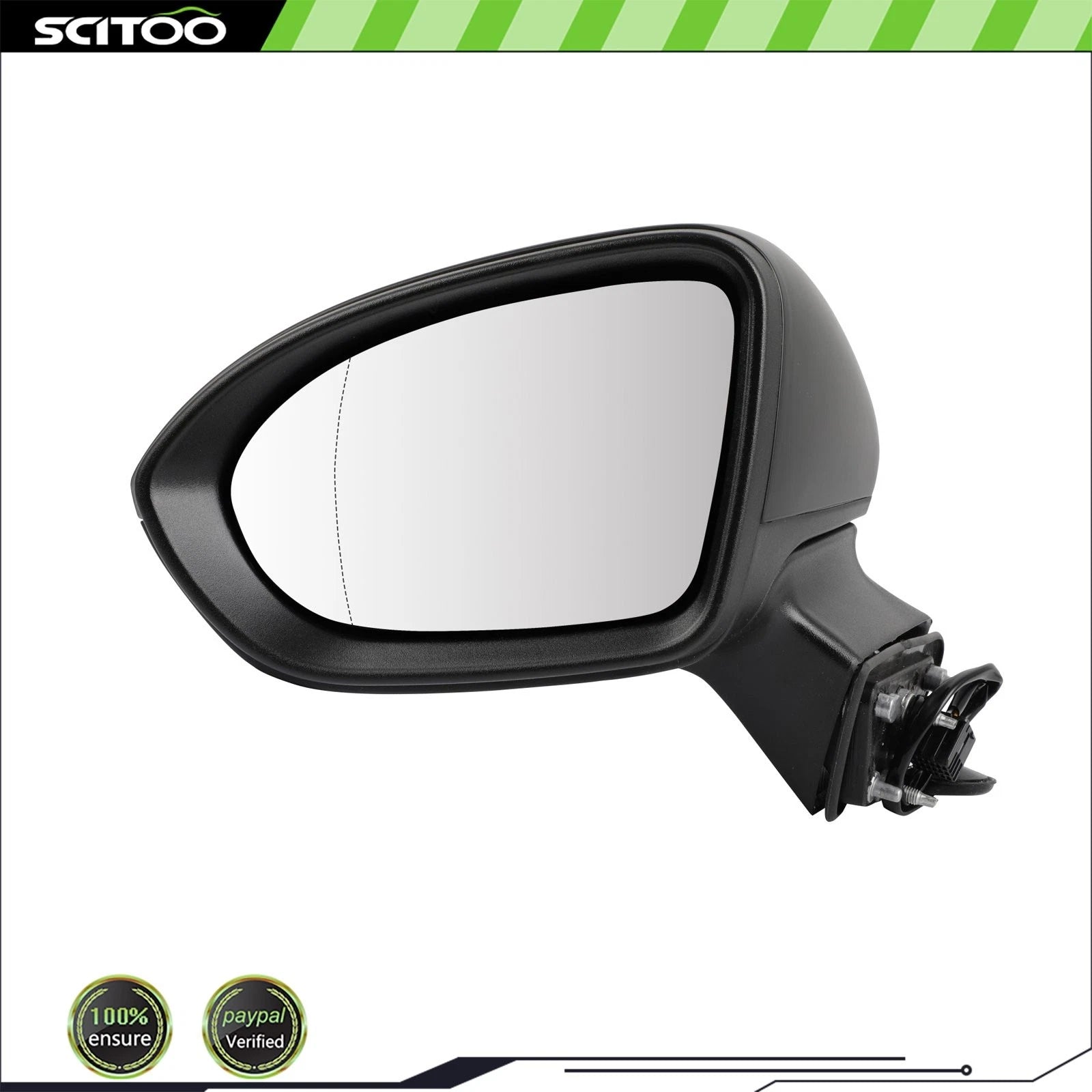 LH Rear Door Mirror for Chevrolet Cruze (2016–2019) - Non-Heated, PTM
