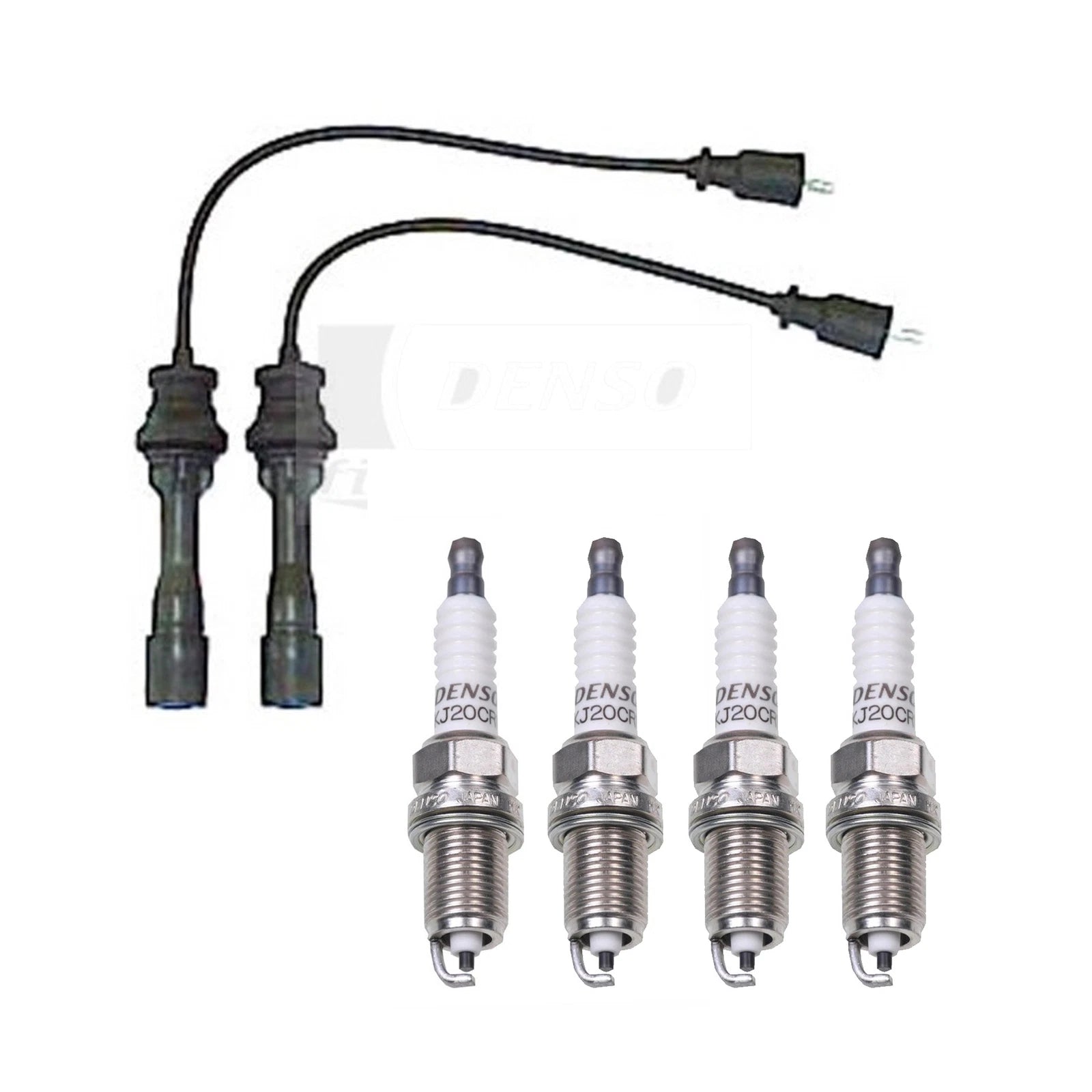 Denso Wire Set & 4 U-Groove Spark Plugs for Mazda Protege 1.6 L4 (1999)
