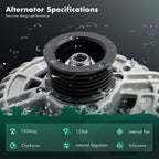 Alternator for Mercedes-Benz C240, C32 AMG (2003–2005) 012-154-27-02