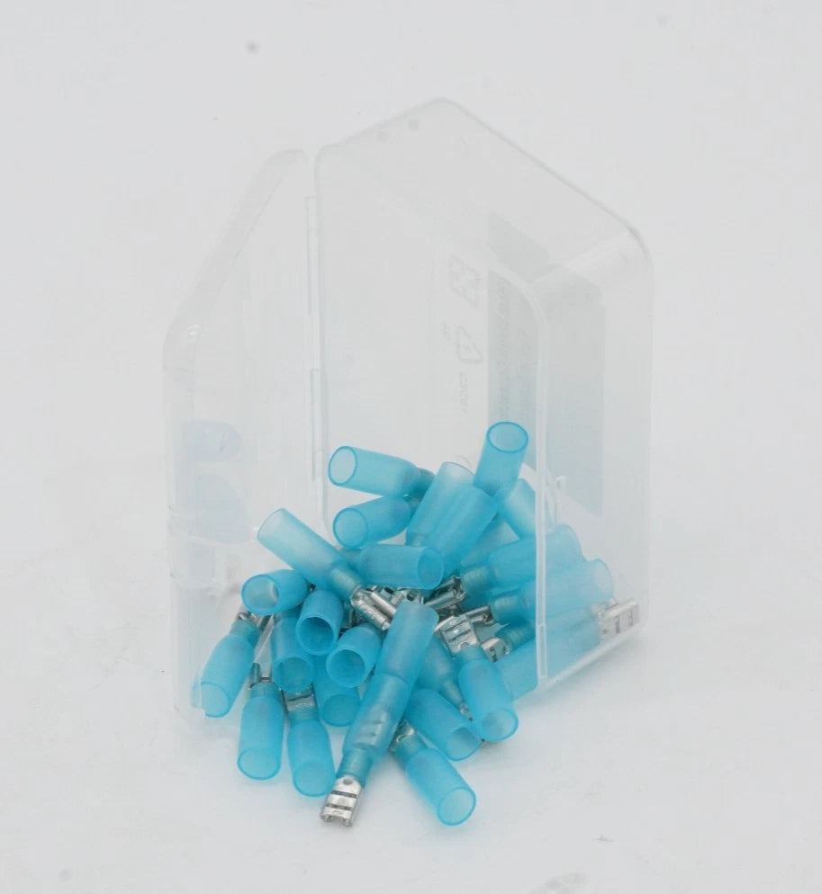 30-Pack Heat Shrink Push On Terminal for Marine 16-14 AWG