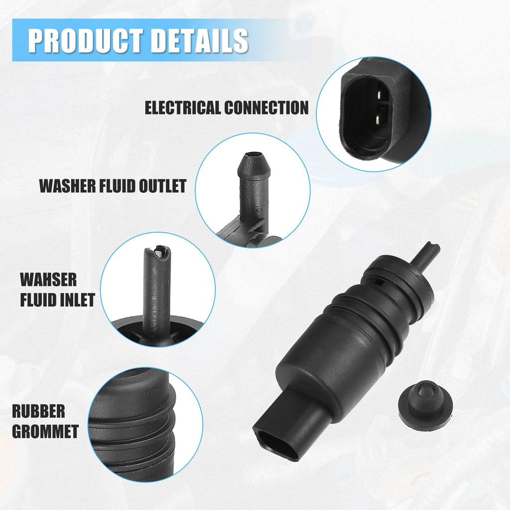 Set of 1 Windshield Washer Motor Pump 8260A109 for Mitsubishi Lancer (2002–2007)