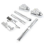 Rear Swingarm Covers for Harley Softail (2000–2007) Chrome