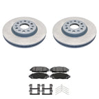 DuraGo Front Rotors & Akebono ProACT Ceramic Brake Pads Kit for Acadia Blazer (2017–2023)