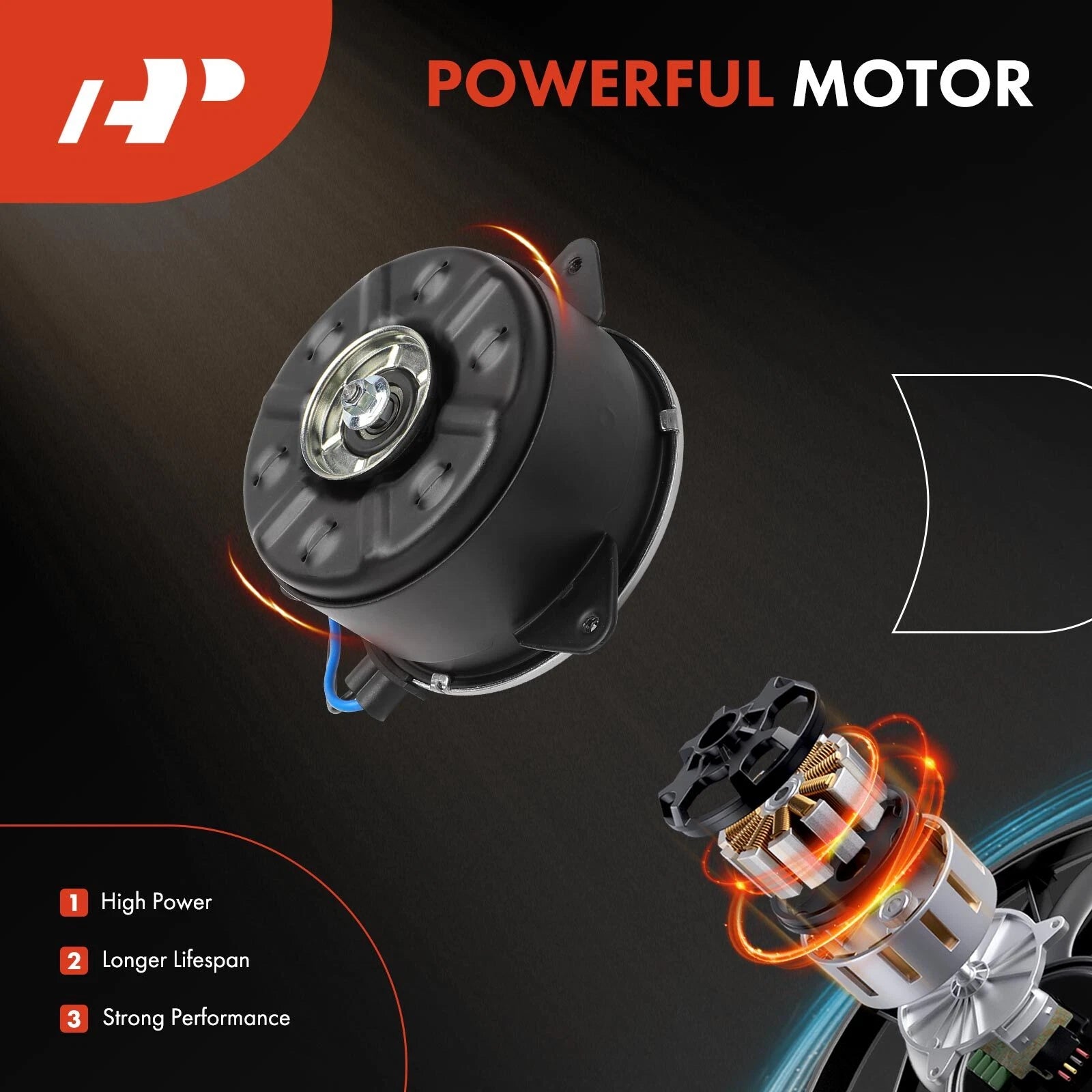 Radiator Fan Cooling Motor for Honda Pilot, Acura MDX (2016–2022)