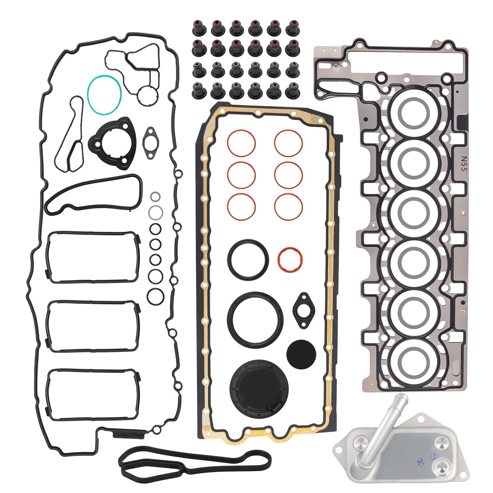 Engine Gasket Kit w/ Oil Cooler for BMW 535i F10 N55 (2010–2016)