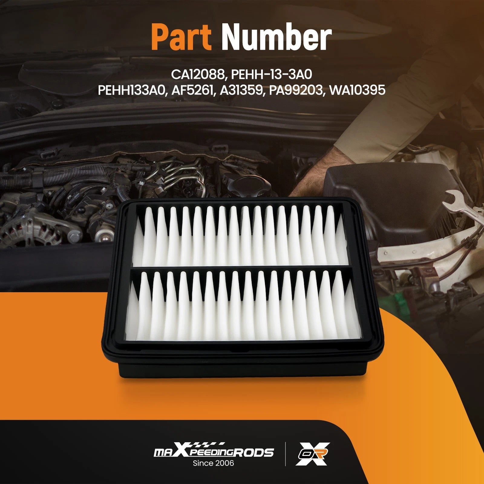 Engine Air Filter for Mazda CX-3 L4 (2016–2022) A31359 AF5261 PEHH133A0 PA99203