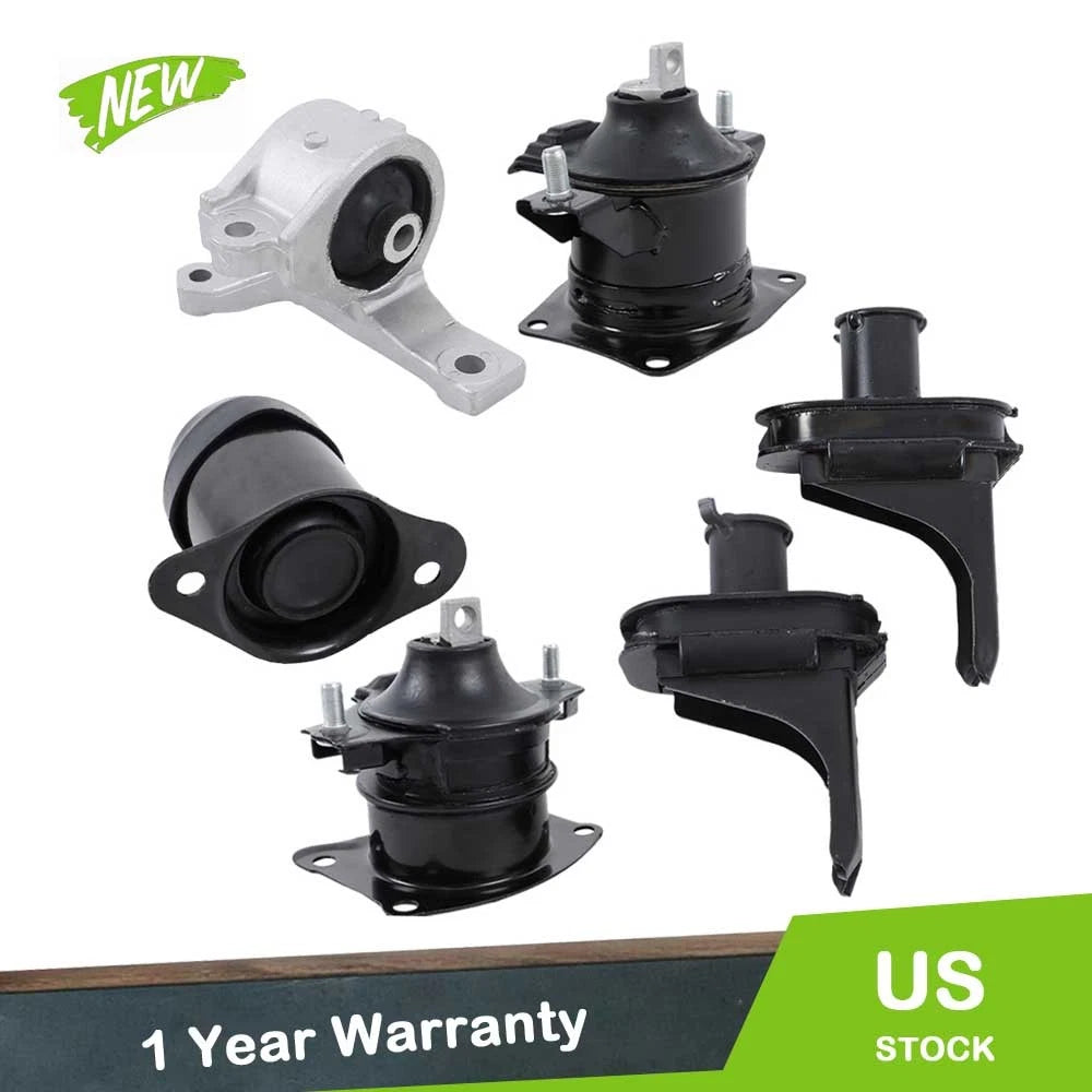 Set of 6 Engine Motor & Transmission Mounts for Acura TL (2007–2008)