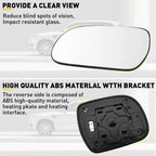 Set of 2 Power Heated Mirror Glass for Lexus RX300 RX330 RX350 RX400H (2004–2009)
