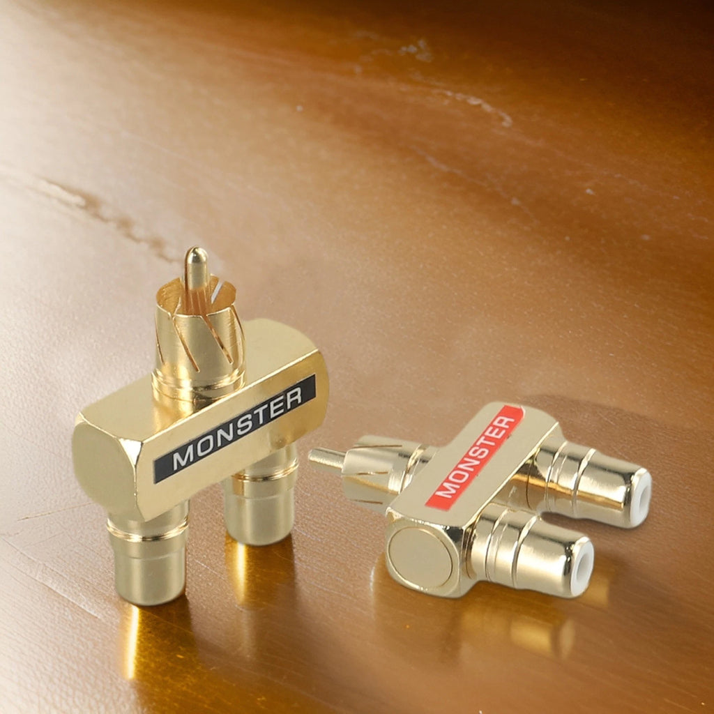 Y Splitter Adapter for - Copper Gold Plated Metal