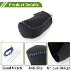 Gear Shift Knob Cover for Mazda 3 (2014–2018) Black Blue Faux Leather