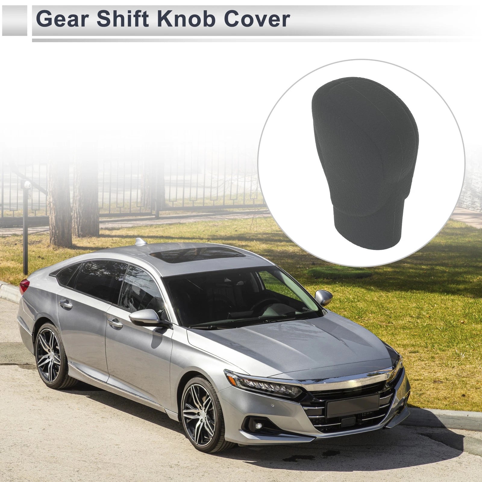 1 Pc Gear Shift Knob Cover for Honda Accord (2018–2022) - Grey Silicone